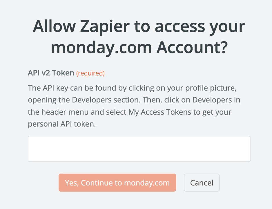 Zapier Integration View