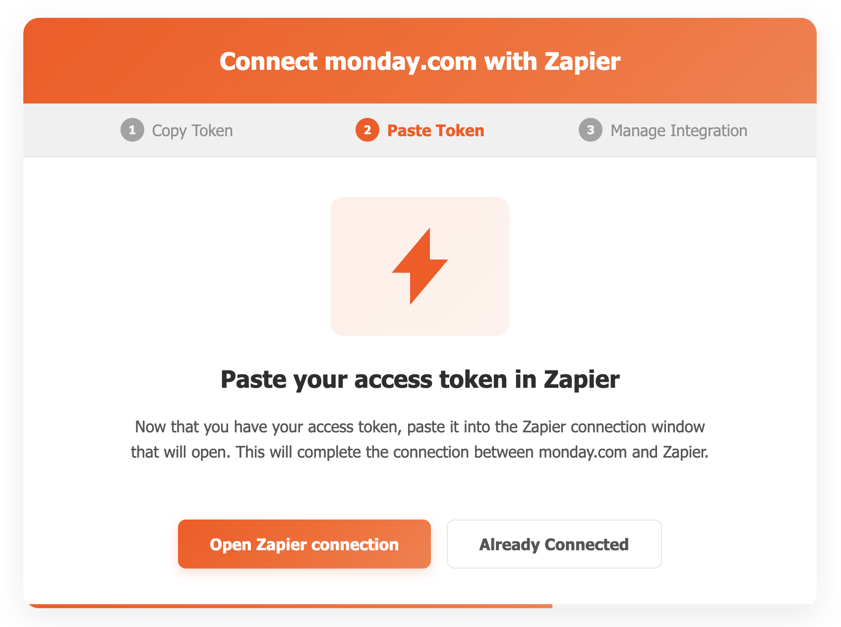 Zapier Integration View